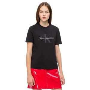 Calvin Klein dámské černé tričko Monogram - S (99)